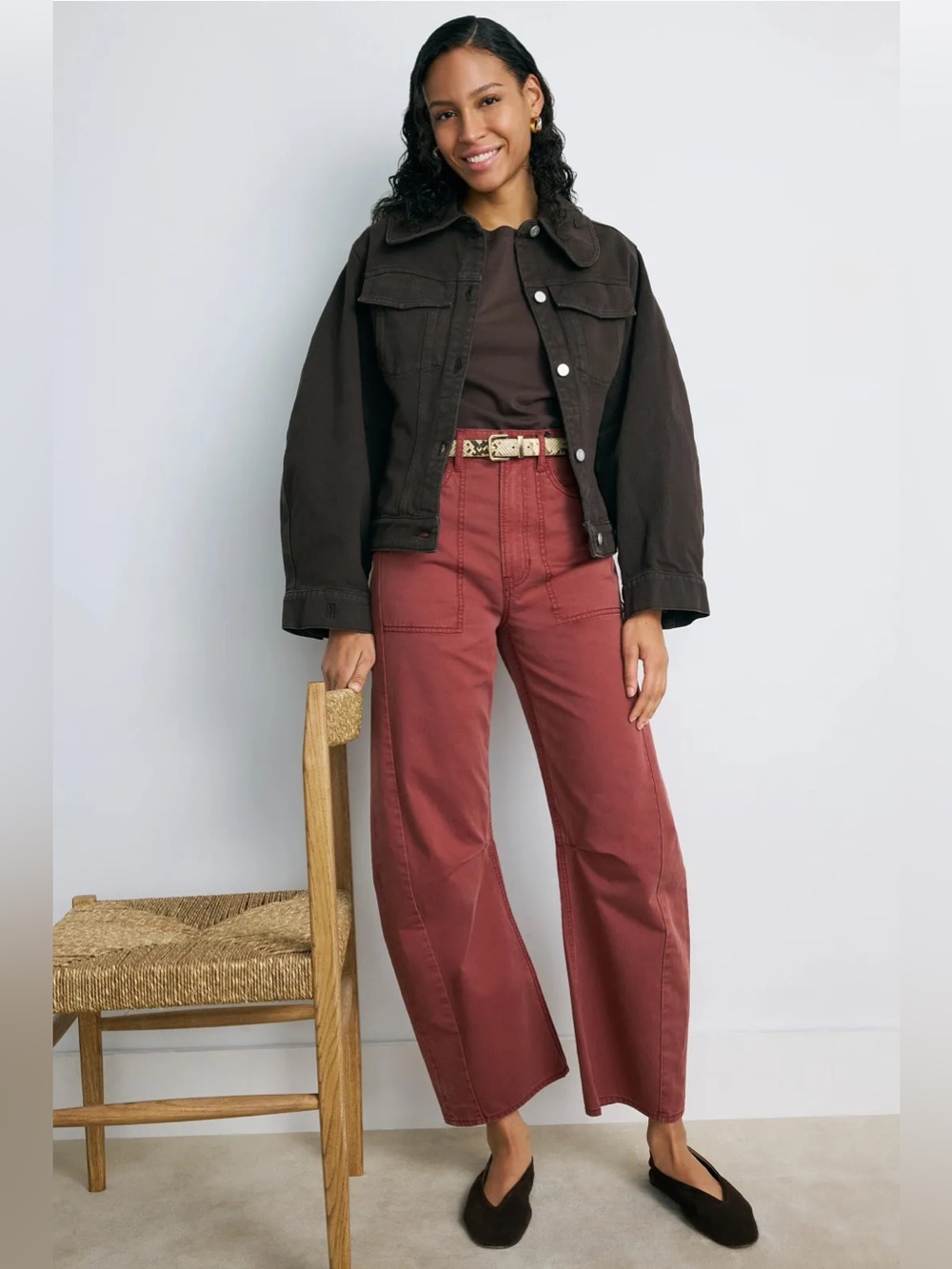 Veronica Beard Sloan High Rise Barrel Leg Pants US 27 - Picture 4 of 14